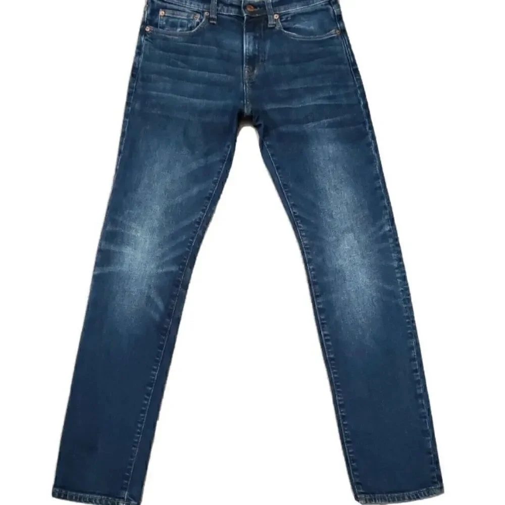 J CREW Men's Jeans Slim 30 x 30 Kurabo 484 Blue Denim Whiskered